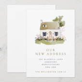 Mooie Cottage & Wildflowers verhuizen Aankondiging (Voorkant / Achterkant)