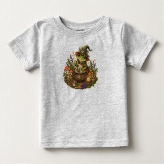 Mooie Cottagecore Kikker Heks Baby T-Shirt