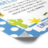 Mooie Cowboy Baby Shower Spel Bord Poster (Hoek)