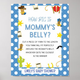 Mooie Cowboy Baby Shower Spel Bord Poster