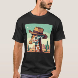 Mooie Cowboy Giraffe T-Shirt | Giraffe