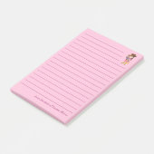 Mooie Cowgirl Aangepaste Gelinieerde Roze Kinderen Post-it® Notes (Schuin)