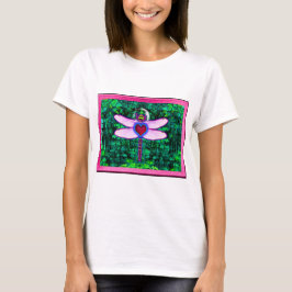 Mooie "Crackel Framed Dragonfly" Artwor T-shirt