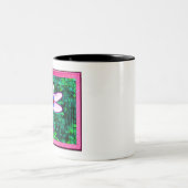 Mooie "Crackel Framed Dragonfly" Artwor Tweekleurige Koffiemok (Center)