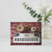 Mooie creatieve hoek: muzikaal wandtapijt briefkaart (Staand voorkant)