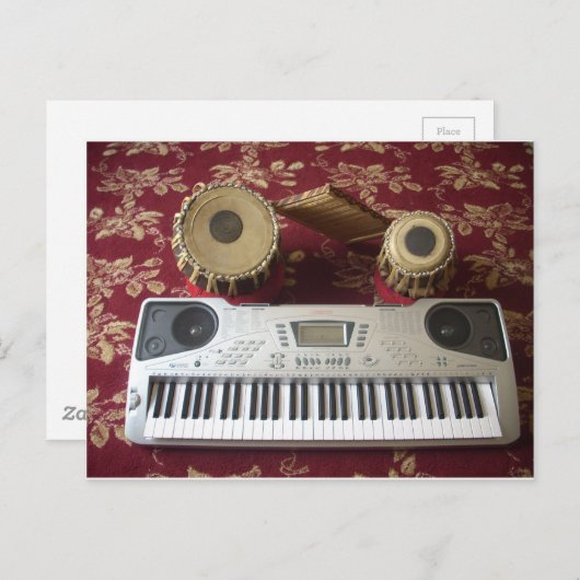 Mooie creatieve hoek: muzikaal wandtapijt briefkaart (Voorkant / Achterkant)