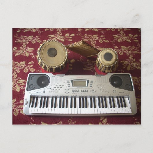 Mooie creatieve hoek: muzikaal wandtapijt briefkaart (Voorkant)