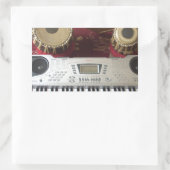 Mooie creatieve hoek: muzikaal wandtapijt rechthoekige sticker (Tas)