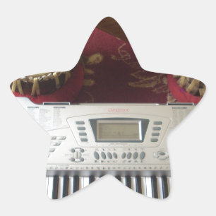 Mooie creatieve hoek: muzikaal wandtapijt ster sticker