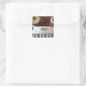 Mooie creatieve hoek: muzikaal wandtapijt vierkante sticker (Tas)