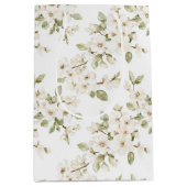 Mooie Crème Bloeiende Boom Bruiloft Medium Cadeauzakje (Voorkant)