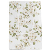 Mooie Crème Bloeiende Boom Bruiloft Medium Cadeauzakje (Achterkant)
