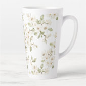 Mooie Crème Bloeiende Boom Latte Mok (Rechts)