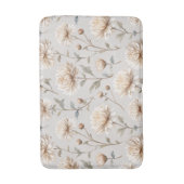 Mooie Crème Bloemen Badmat (Voorkant Verticaal)