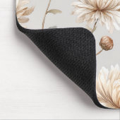 Mooie Crème Bloemen Muismat (Hoek)