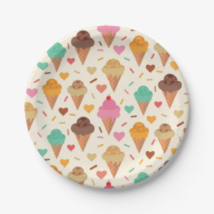 Mooie Crème Kegel patroon Inpakpapier Vellen Papieren Bordje