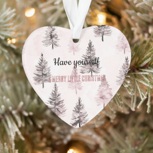 Mooie Crème Perzik Bloemige Kerstbomen Ornament (Boom)