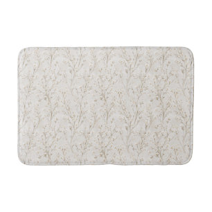 Mooie Crème Witte Bloemen Badmat