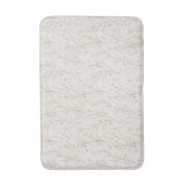 Mooie Crème Witte Bloemen Badmat (Voorkant Verticaal)