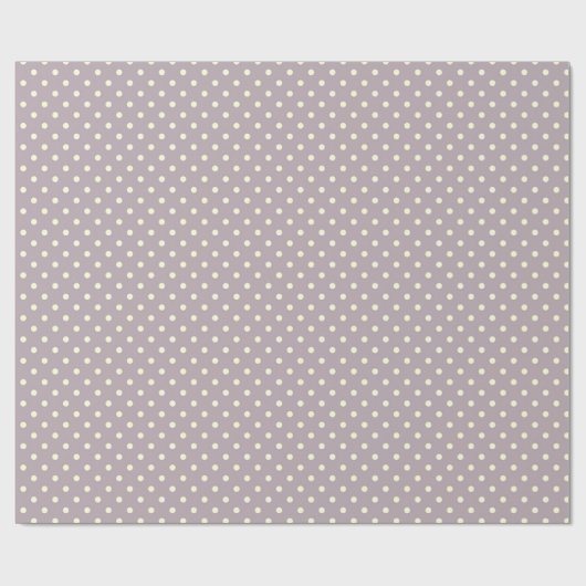 Mooie crèmekleurige stippen op pastelpaars cadeaupapier (Vlak)