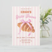 Mooie Croissant strikelint bruidsdouche Kaart (Staand voorkant)