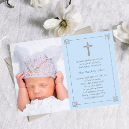 Mooie Cross foto doop/doopuitnodiging Kaart