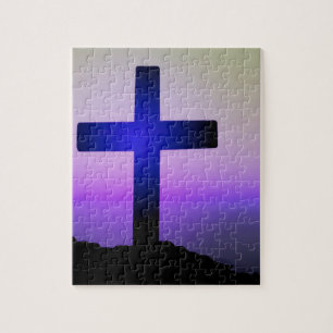 Mooie Cross Paarse Sky Legpuzzel