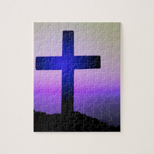 Mooie Cross Paarse Sky Legpuzzel (Verticaal)