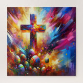 Mooie Cross voor Pasen Feesten | Legpuzzel (Verticaal)