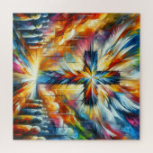 Mooie Cross voor Pasen Feesten | Legpuzzel (Horizontaal)