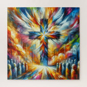 Mooie Cross voor Pasen Feesten | Legpuzzel (Verticaal)