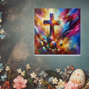 Mooie Cross voor Pasen Feesten   Legpuzzel
