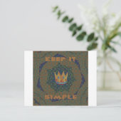 Mooie Crown Print vector Houd het eenvoudig ontwer Briefkaart (Staand voorkant)
