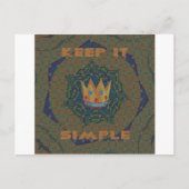 Mooie Crown Print vector Houd het eenvoudig ontwer Briefkaart (Voorkant)
