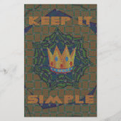 Mooie Crown Print vector Houd het eenvoudig ontwer Briefpapier (Voorkant)