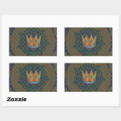 Mooie Crown Print vector Houd het eenvoudig ontwer Rechthoekige Sticker (Vel)