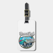 Mooie Cuba retro logo. Bagagelabel (Voorkant verticaal)