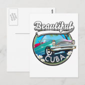 Mooie Cuba retro logo. Briefkaart (Voorkant / Achterkant)