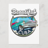 Mooie Cuba retro logo. Briefkaart (Voorkant)
