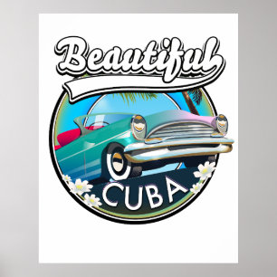 Mooie Cuba retro logo. Poster