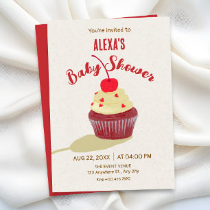 Mooie cupcake baby shower kaart