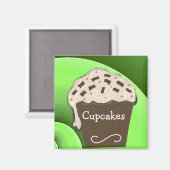 Mooie Cupcake Ontwerp Magneet (Voorkant / Achterkant)