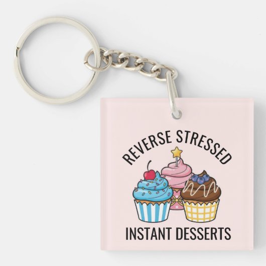 Mooie Cupcake Sleutelhanger (Voorkant)