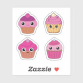 Mooie cupcake sticker set (Vel)