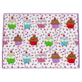 Mooie Cupcakes en Suiker Spikkels Groot Cadeauzakje (Voorkant)