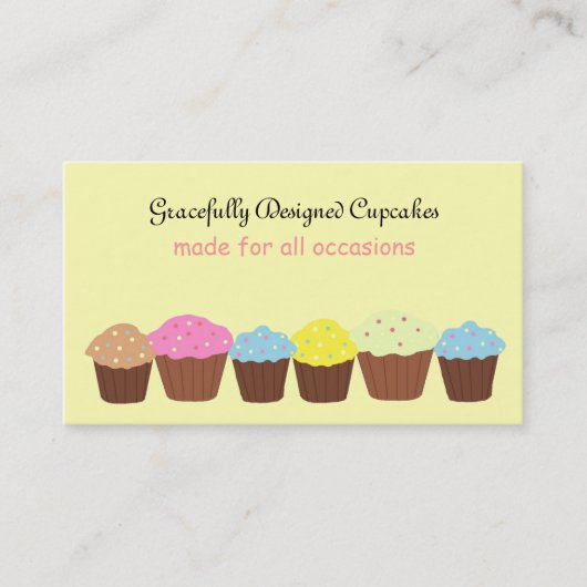 Mooie Cupcakes Visitekaartje (Voorkant)