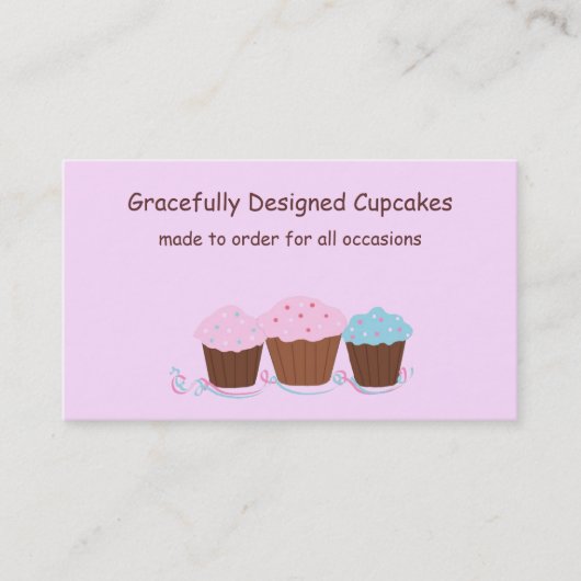 Mooie Cupcakes Visitekaartje (Voorkant)