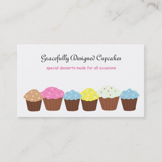 Mooie Cupcakes Visitekaartje (Voorkant)