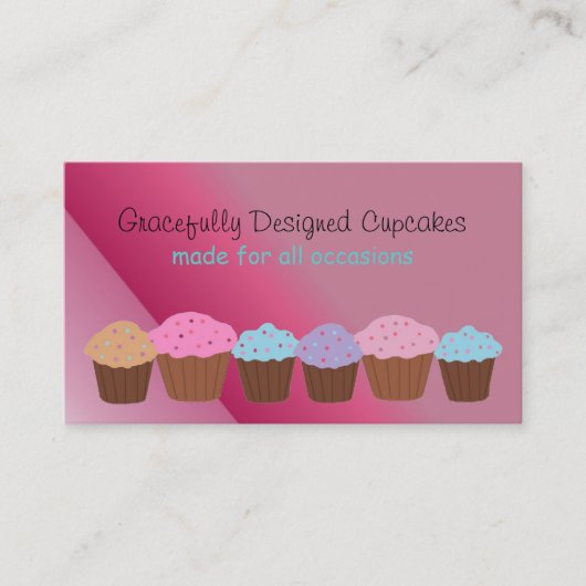 Mooie Cupcakes Visitekaartje (Voorkant)