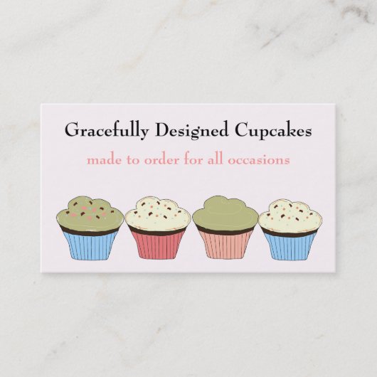 Mooie Cupcakes Visitekaartje (Voorkant)